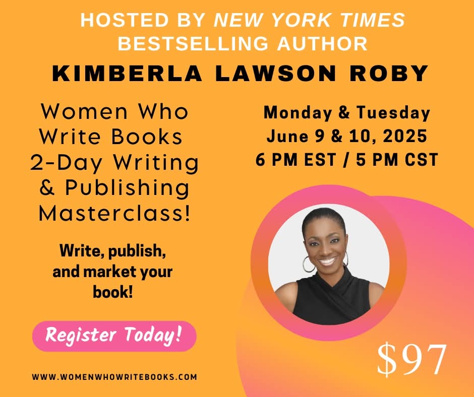 My masterclasses have always taken place during the morning hours, but because many women have asked me to host one in the evening, I will be teaching my next masterclass at 6 PM EST. So if this time works better for you, please be sure to register!

womenwhowritebooks.com/webinar-2-day-…
