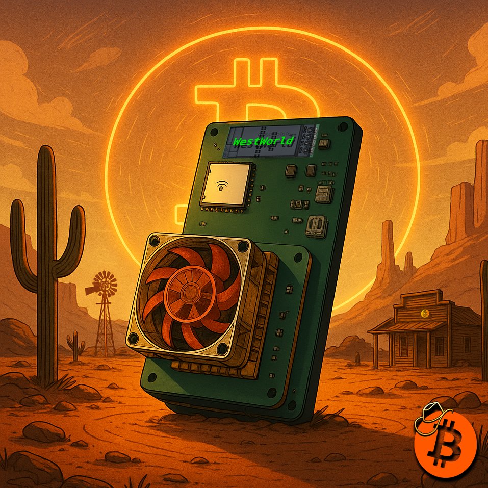 westworldBTC's tweet image. Giveaway #6 is live—don’t sleep on this.
—A free BitAxe Gamma Solo Miner, straight to one rider.

To enter: 
⛏️ Comment below 
⚙️ Tag a friend who rides 
🪙 Repost. Engage.

keep Notifications on—WW's just gettin’ warmed up.