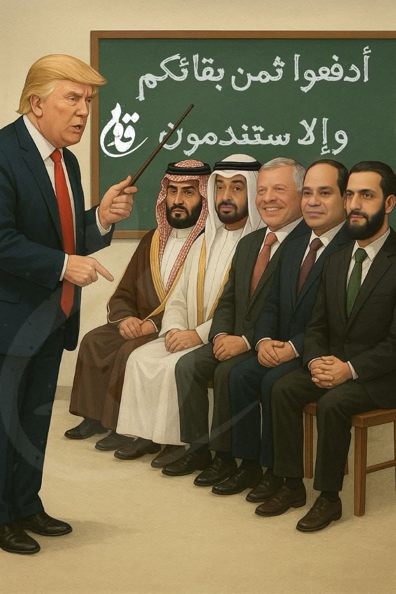 اعطوني الجزية تسلمو ويبقي حكمكم 
هكذا قتل ترمب لحكام الخليج