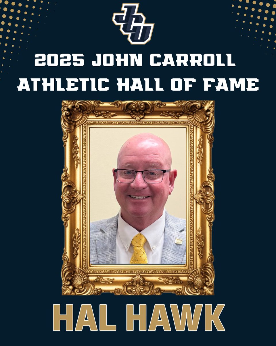 NEWS: Welcome to the Hall of Fame, Hal Hawk!

Hawk will be inducted as a contributor, as one of the athletics department's greatest supporters. The 1981 JCU grad has impacted hundreds of Blue Streaks over the years.

Full story here: 
📰 jcusports.com/news/2025/5/15…
