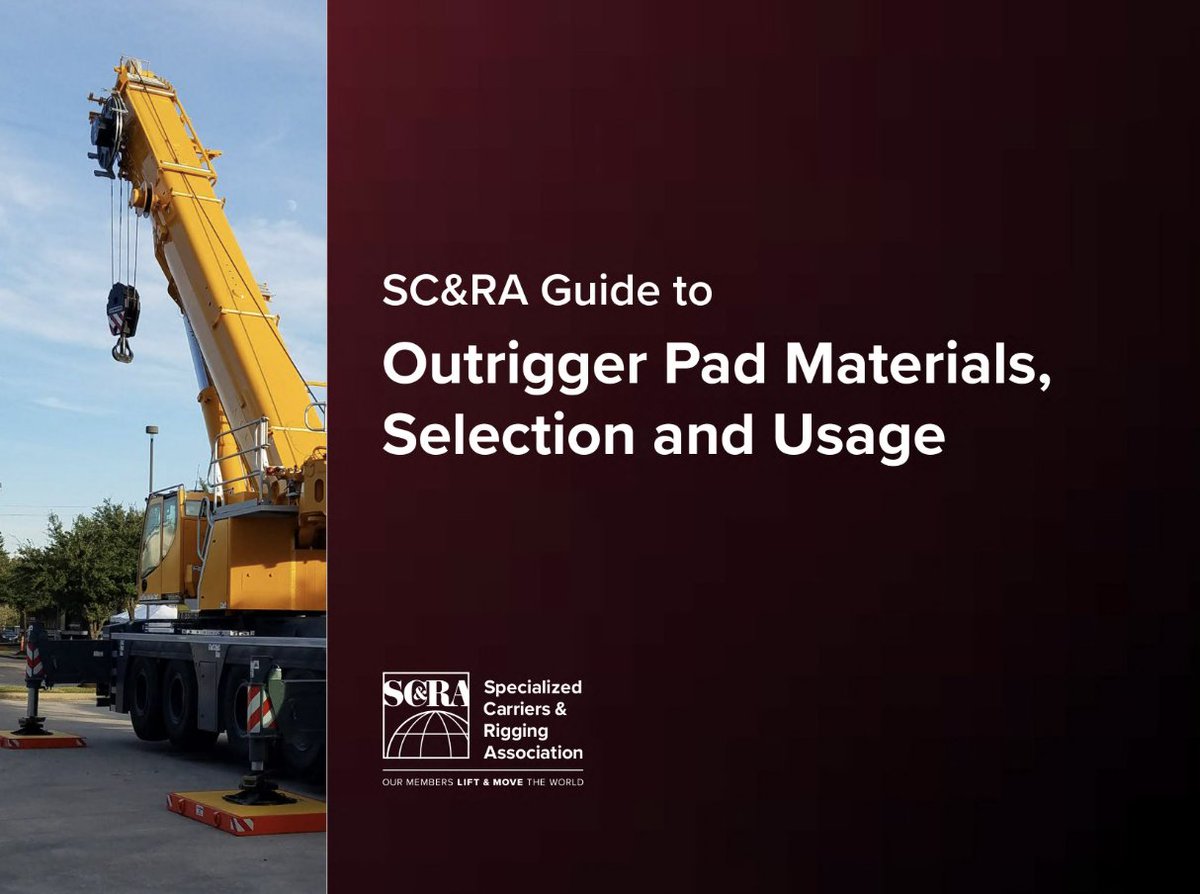 Due to increased demand, SC&amp;RA’s Guide to Outrigger Pad Materials, Selection &amp; Usage is now available for purchase to non-members in the SC&amp;RA Store! 

Free to SC&amp;RA members
$130 for non-members

📕 Access the guide here: scranet.org/ItemDetail?iPr…

#scranet