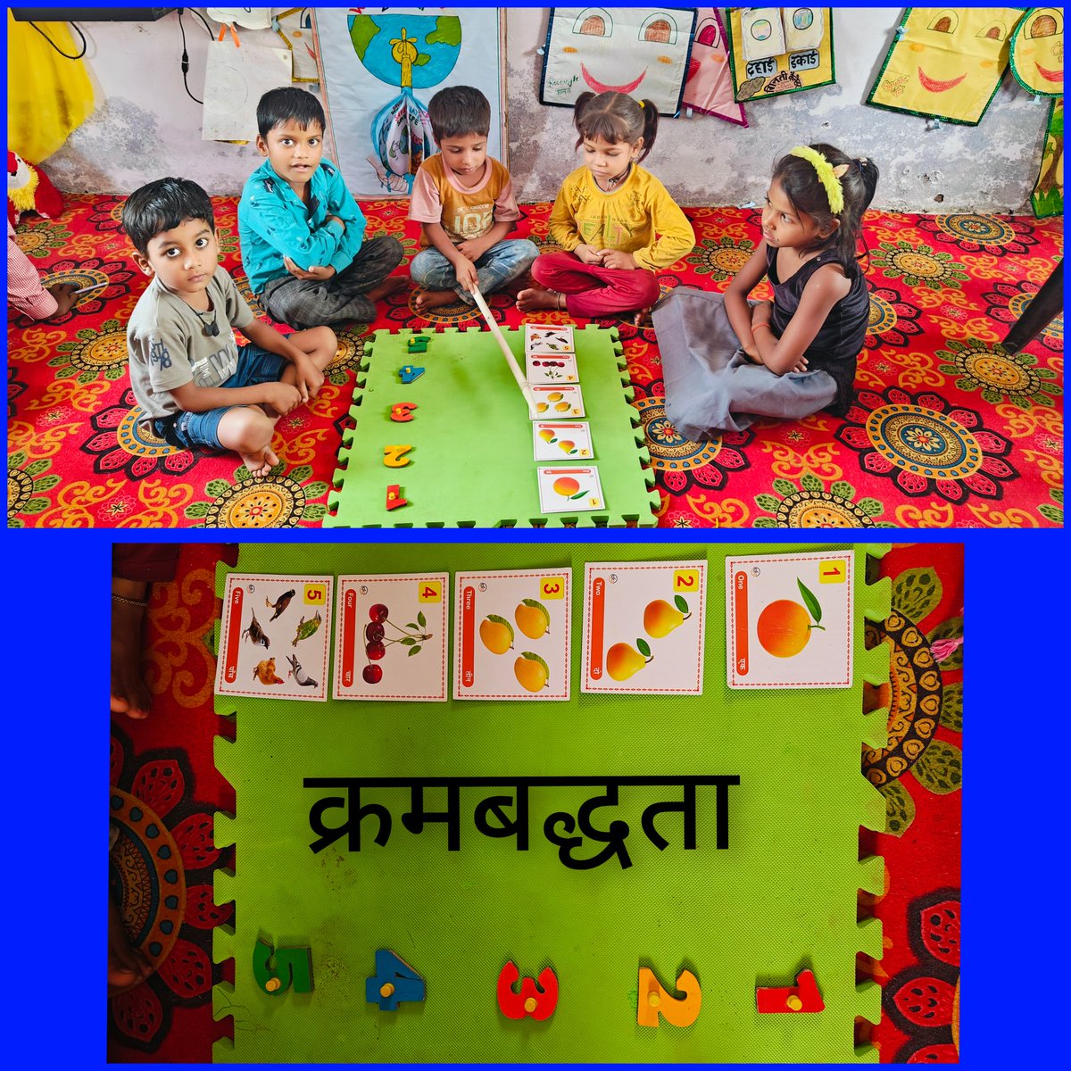 kumariPratiksh1's tweet photo. #स्कूल_रेडीनेस 
सप्ताह- पंचम; दिवस- तृतीय की गतिविधियां सकुशल संपन्न कराई गई 🥰 
स त ब ल अक्षर पर कार्य ,रोल प्ले ( टीचर, नाई, डॉक्टर,बावर्ची), तालियों का पैटर्न,क्रम��द्धता (अंकों के साथ)
#निपुण_भारत
CS Purnajeem Robertsganj Sonebhadra https://t.co/rFawem7yT2