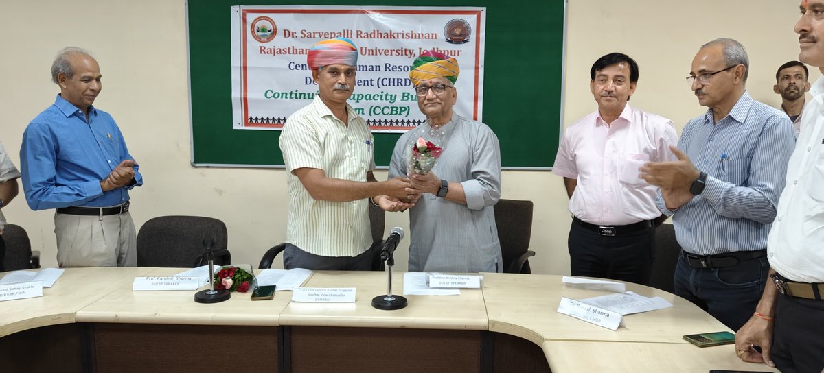 Capacity Building Program - CCBP was launched today on 15th May 2025 by the Center for Human Resource Development (CHRD) of Dr. Sarvepalli Radhakrishnan Rajasthan Ayurveda University, Jodhpur in the university campus. This program will run till 14th June 2025.