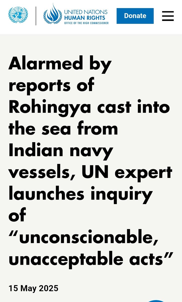 Sharjeel Usmani (@sharjeelusmani) on Twitter photo UN experts <a href="/OHCHRAsia/">UN Human Rights Asia</a> to launch inquiry on (the evil act of) Indian officials throwing Rohingya refugees into the sea. Thanks to <a href="/shaheenjournal/">shaheenabdulla</a> of the <a href="/MaktoobMedia/">Maktoob</a> for breaking this story. Shameful that despite several follow-ups from Maktoob, no media platform gave this story UN experts <a href="/OHCHRAsia/">UN Human Rights Asia</a> to launch inquiry on (the evil act of) Indian officials throwing Rohingya refugees into the sea. Thanks to <a href="/shaheenjournal/">shaheenabdulla</a> of the <a href="/MaktoobMedia/">Maktoob</a> for breaking this story. Shameful that despite several follow-ups from Maktoob, no media platform gave this story