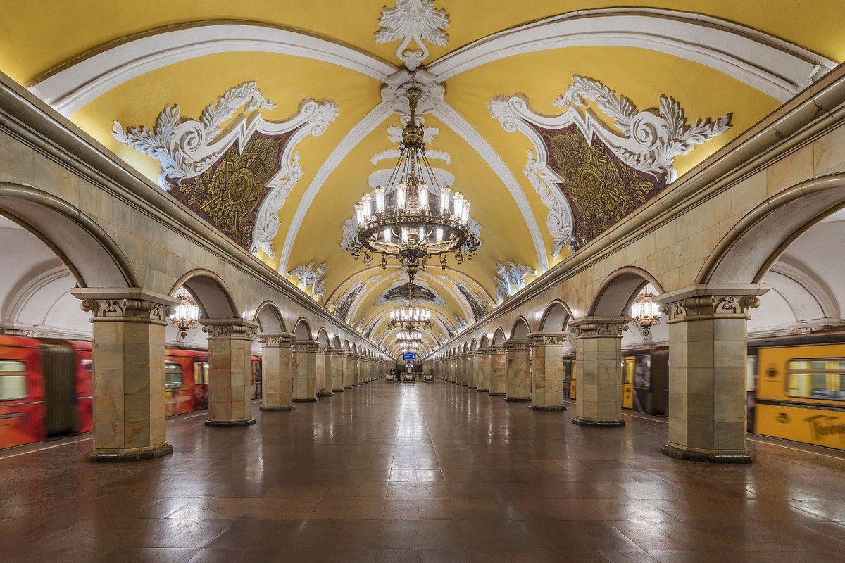 RusEmbIndia's tweet photo. 📆 #OTD, on May 15, the #Moscow Metro celebrates its 90th anniversary.
🚇 Today, it includes 15 lines over 470 km long and 271 stations, of which more than 40 are cultural heritage sites.
#VisitMoscow https://t.co/39aqaSFEry