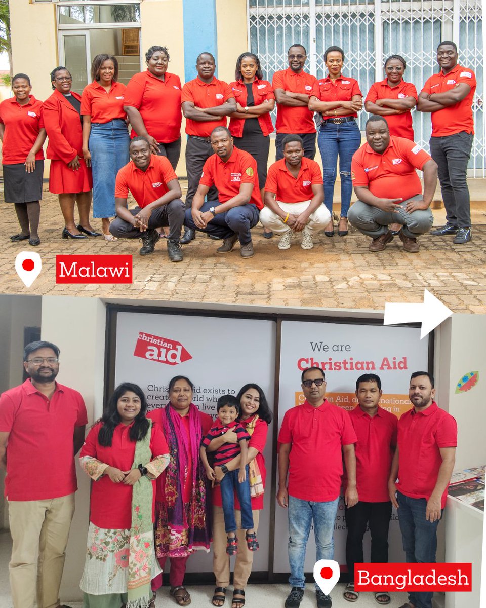 christian_aid's tweet photo. See how our teams around the globe are getting involved in #CAWeek25!

From wearing red, to bake sales &amp; team lunches our staff are standing in solidarity for the communities they serve.

This week is about coming together to give, act &amp; pray to help end poverty &amp; injustice 💪 https://t.co/rIaCmCns7F