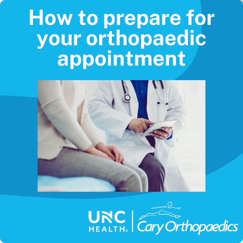 CaryOrtho's tweet photo. How should you prepare for your orthopaedic appointment? Follow these helpful tips! Learn more about preparing for your appointment here: https://t.co/lVC2mplNkJ

#Orthopedics #OrthoAppointment #CaryOrtho https://t.co/rmQzvP0EkJ