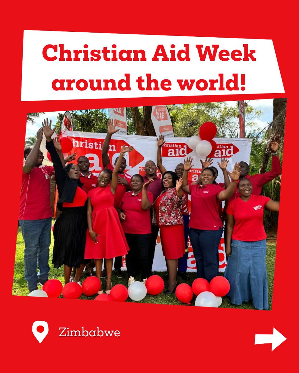 christian_aid's tweet photo. See how our teams around the globe are getting involved in #CAWeek25!

From wearing red, to bake sales &amp; team lunches our staff are standing in solidarity for the communities they serve.

This week is about coming together to give, act &amp; pray to help end poverty &amp; injustice 💪 https://t.co/rIaCmCns7F
