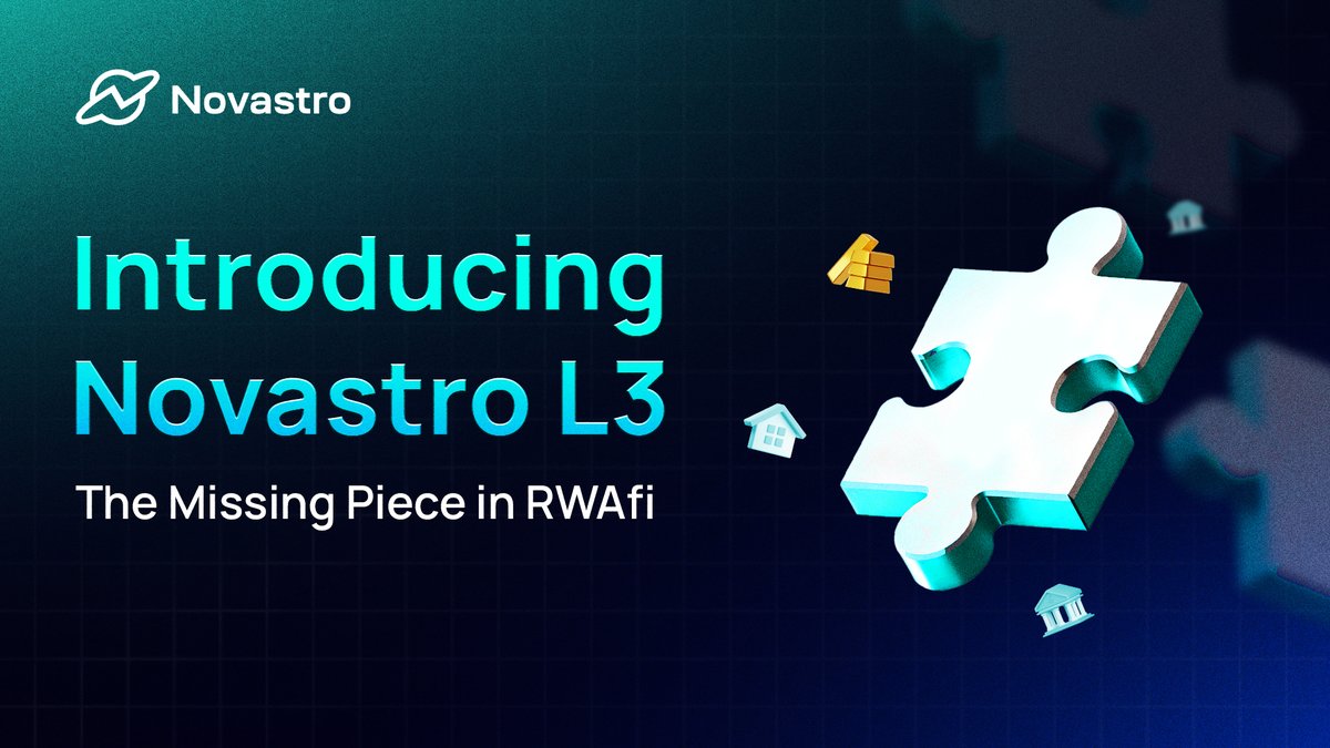 Novastro_xyz's tweet photo. Novastro is building a dedicated Layer 3 network for scaling RWAfi
in the EVM & Aptos ecosystem.

While most chains can settle transactions or low fees, they don’t have the scalable infrastructure needed to bring real-world assets onchain. We’re changing that by embedding legal, financial, and compliance logic directly into smart contracts, allowing asset origination, tokenization, and distribution to happen without relying on fragmented off-chain processes.

With a hybrid SPV factory, AI infra, and smart legal automation, we’ll make it possible to spin up fully compliant asset structures and sync them on-chain for a seamless, end-to-end flow RWA tokenization across EVM and Aptos.