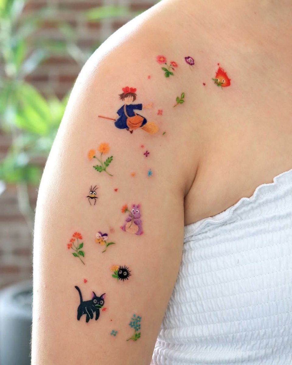 anime_'s tweet image. Cute Ghibli tattoo