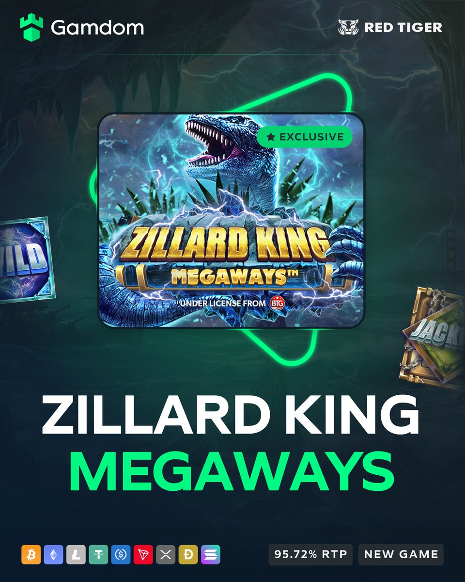 🦖 New Game: Zillard King Megaways by Red Tiger Gaming! 🦖

The monster is back and now with Megaways, exclusively on Gamdom! Win up to 24,393x your bet! 🌩️

-💚 + 🔄 + Tag a friend &amp; drop your userID for a chance at FREE spins!