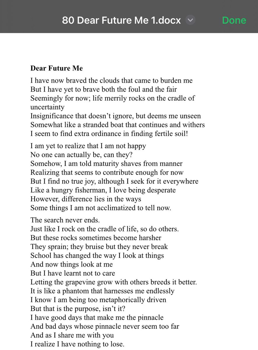 devtogup's tweet photo. Rocking on life’s cradle, I write to the future—unsure, unseen, but reaching. This letter is my hunger, my hope. I strive, I snatch, I search. Will you reply?
#Poetry #LettersToSelf #DevanshGupta #YouthInVerse #ComingOfAge #CradleOfLife #SpokenWord #PoemOfTheDay https://t.co/qIaegiaGPm