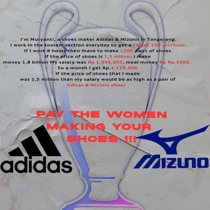 Pinah89427096's tweet photo. They are women workers demand the right to decent wages,good working condition &amp; freedom of association.But they are dismised, 11 year fighting but @adidasUS @adidasUK @Mizuno_Osaka @MizunorunningCA silent
#PayOurRights
#JusticeForPDKWomenWorkers
@GLJhub @CleanClothes @LipSedane https://t.co/LsTCcWNz4n