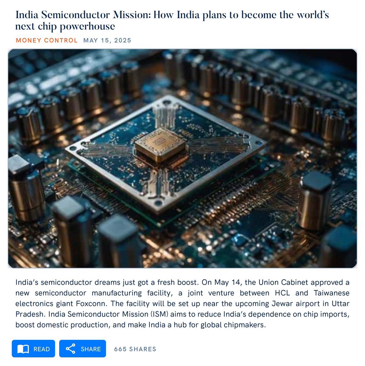 singhomshiv's tweet photo. India Semiconductor Mission: How India plans to become the world’s next chip powerhouse 
https://t.co/qiwt2cS5hN

via NaMo App https://t.co/DGPCDXF7QR