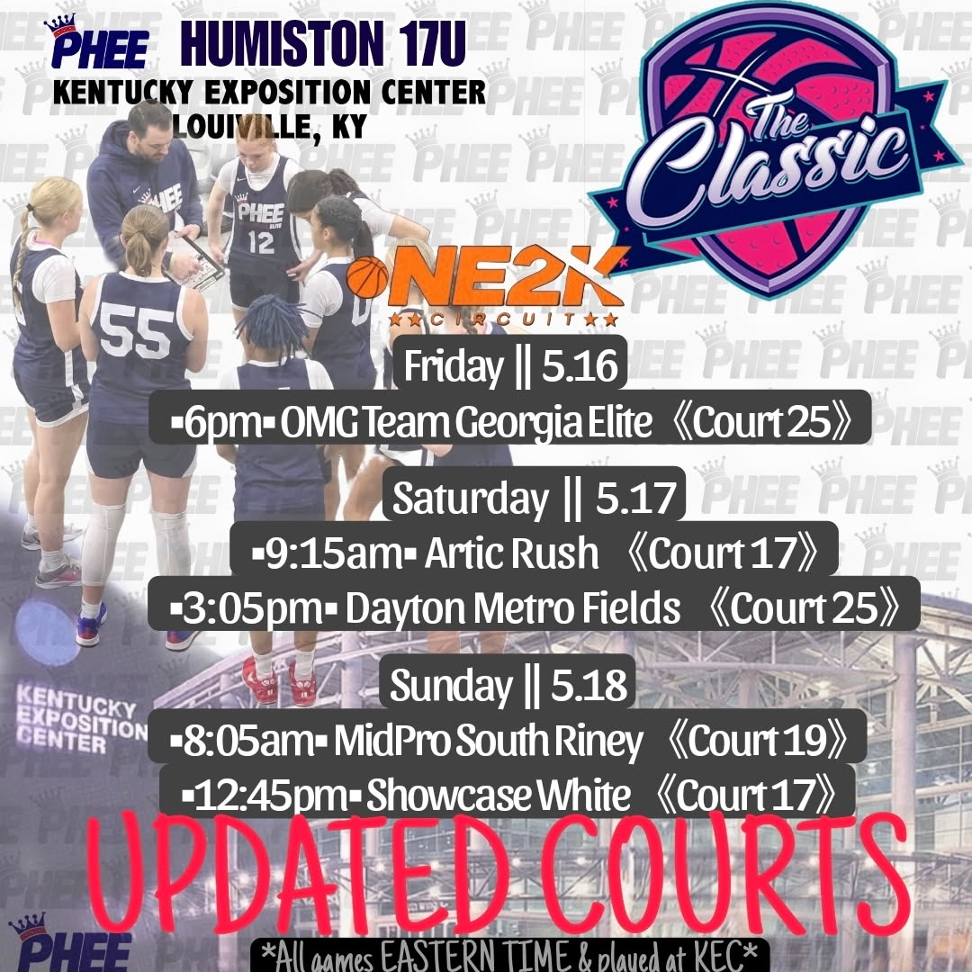 Ava Vanecek (@avavanecek2026) on Twitter photo Louisville here we come! Back to work!‼️🚨‼️ UPDATED COURTS, SAVE THIS SCHEDULE! ‼️🚨‼️
<a href="/PheeElite/">Napheesa Collier Elite</a> <a href="/Coach_Brent24/">Coach Humi</a> <a href="/WGHSGirlsBball/">Webster Groves Girls Basketball</a> <a href="/NE2KHoops/">NE2KHoops</a> <a href="/Ohio_Basketball/">OhioBasketball.com</a> <a href="/PGH_Ohio/">Prep Girls Hoops Ohio</a> <a href="/PGHCircuit/">Prep Girls Hoops Circuit 🏀</a> <a href="/NE2K_Rich/">NE2K Rich</a> <a href="/PGHMissouri/">Prep Girls Hoops Missouri</a> <a href="/RL_HoopsGirls/">RecruitLook Hoops Girls</a> <a href="/JrAllStar_MO/">Missouri Jr. All-Star Basketball</a> #recruitment Louisville here we come! Back to work!‼️🚨‼️ UPDATED COURTS, SAVE THIS SCHEDULE! ‼️🚨‼️
<a href="/PheeElite/">Napheesa Collier Elite</a> <a href="/Coach_Brent24/">Coach Humi</a> <a href="/WGHSGirlsBball/">Webster Groves Girls Basketball</a> <a href="/NE2KHoops/">NE2KHoops</a> <a href="/Ohio_Basketball/">OhioBasketball.com</a> <a href="/PGH_Ohio/">Prep Girls Hoops Ohio</a> <a href="/PGHCircuit/">Prep Girls Hoops Circuit 🏀</a> <a href="/NE2K_Rich/">NE2K Rich</a> <a href="/PGHMissouri/">Prep Girls Hoops Missouri</a> <a href="/RL_HoopsGirls/">RecruitLook Hoops Girls</a> <a href="/JrAllStar_MO/">Missouri Jr. All-Star Basketball</a> #recruitment