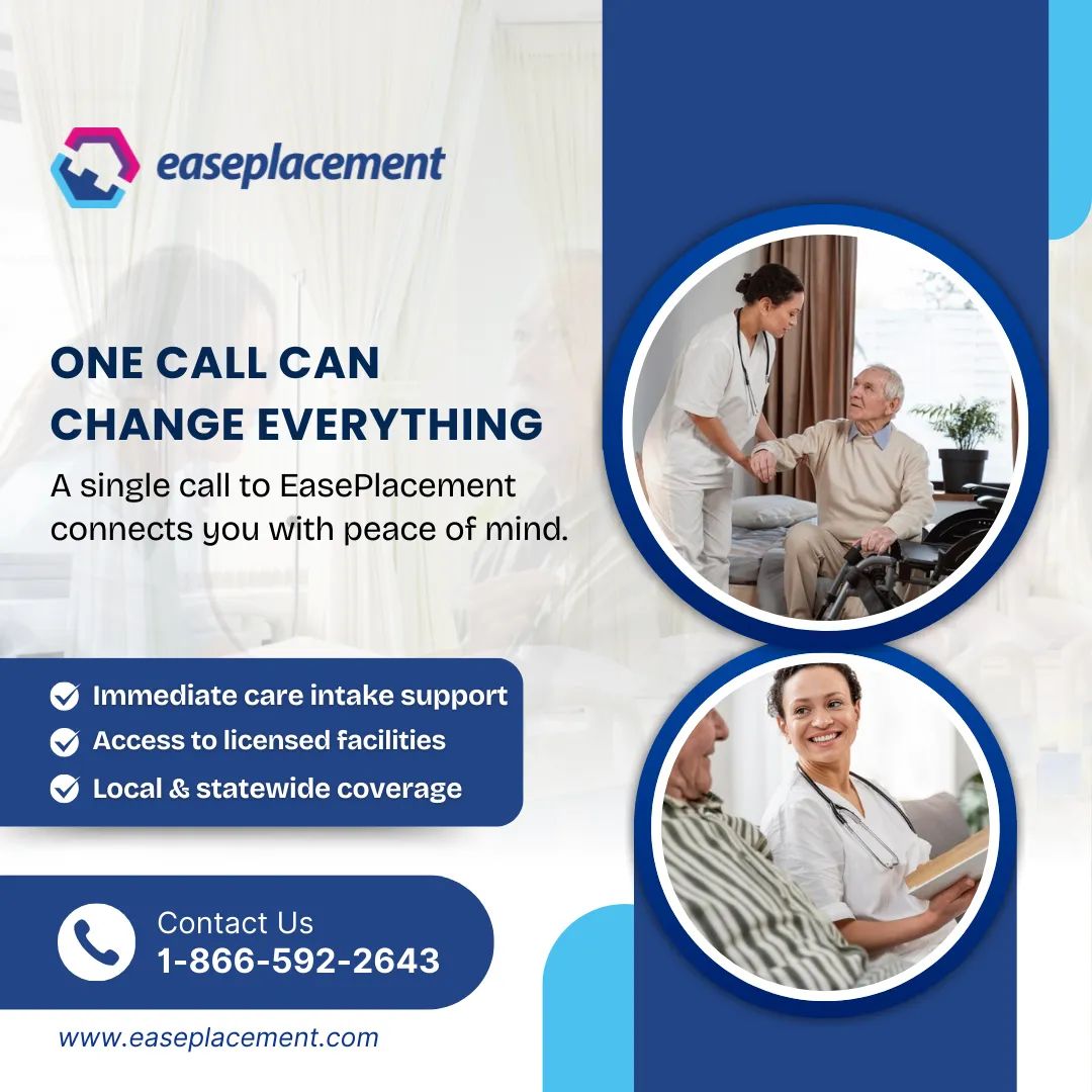 EasePlacement's tweet photo. Senior care doesn’t have to feel stressful.
With one quick conversation, we help families make confident, informed decisions—free of cost.
📞 Talk to a real advisor
🎯 Get matched fast
#EasePlacement #SeniorCareSupport #PeaceOfMind https://t.co/VvZLEZCWZg