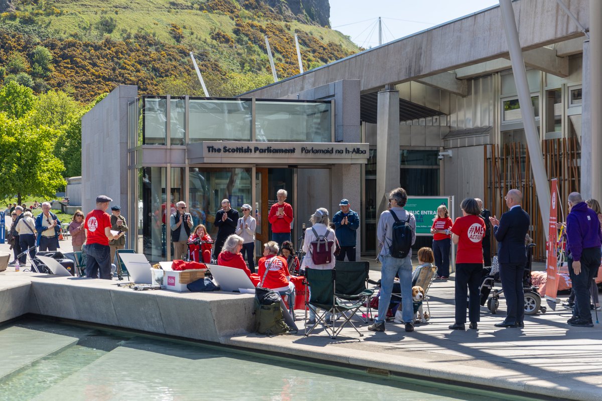 meactionscot's tweet photo. This year, #MillionsMissing Scotland raised a red alert for ME 🚨
Our @ScotParl rally put pressure on @scotgov to set out how they'll make pledged funding for ME specialist support a reality.
19 MSPs joined us & 6 addressed the crowd. Listed in thread ⬇️
📸 credit: Noel Fenech https://t.co/a15G0fB5Vu