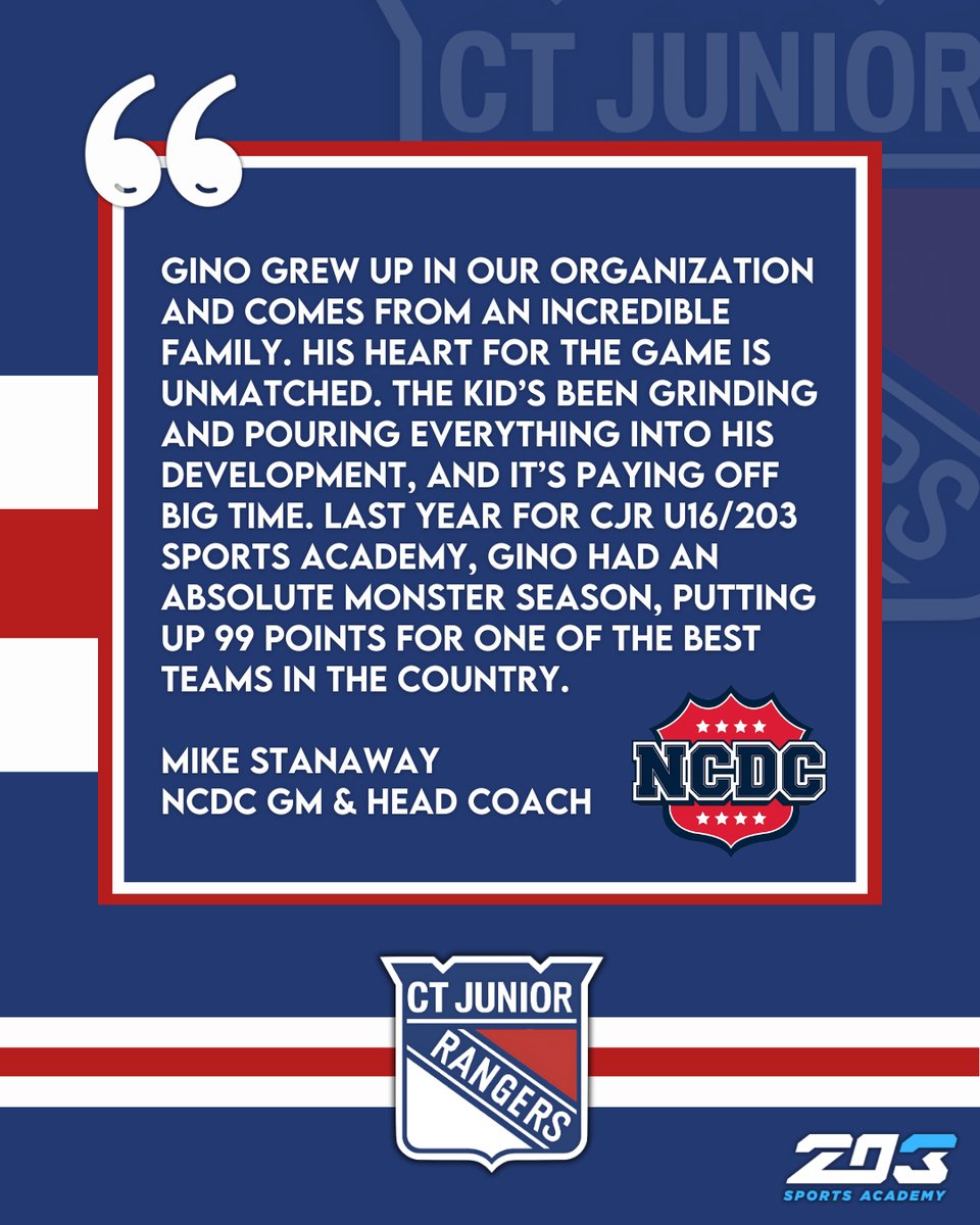 realmstanaway's tweet photo. 🚨NCDC DRAFT🚨  We are excited to announce we have selected Louie Giannattasio with the 5th overall pick in Phase 1 of the NCDC Draft 🏒    Welcome Louie 🤝 https://t.co/LsYboXu2So