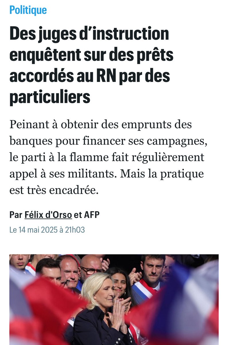MARCLANDES40's tweet photo. Décidément la @MLP_officiel ne fait pas dans la petite épicerie.. 12 millions d’emprunts non remboursés auprès de ses militants!! .. prêts ou dons déguisés?? C’est pas demain qu’elle va redevenir éligible à mon avis la Wagner de la Finance !! https://t.co/Kuwp78qM9P