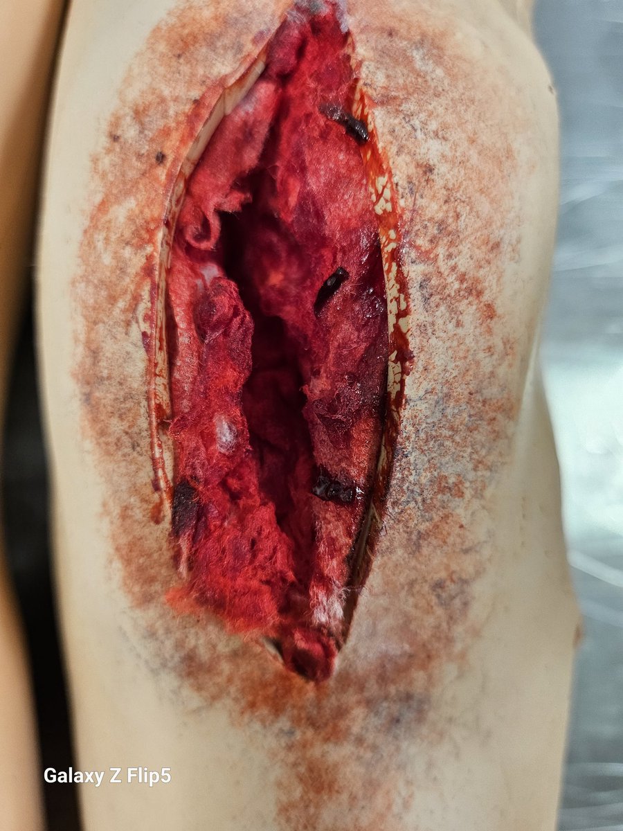 cazandal's tweet photo. ATLS @CHFTNHS  @ChftmedicalE Learning Centre today,  resus team asked if I could help out with some trauma limbs, to allow candidates to pack the wounds. Great feedback from the team,  facuty &amp; candidates. #HappySimTech #SimulationRocks #SimTechsRocks https://t.co/AFKYcbiteE