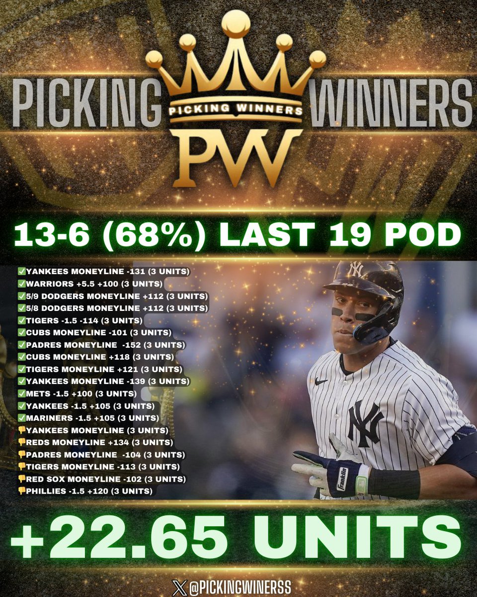 PickingWinnerss's tweet photo. 3𝗨 #MLB PLAY OF THE DAY ⚾ 🔥

RT+LIKE AND REPLY FOR TONIGHTS WINNER‼️ 

YOU WILL GET A DM!

MUST BE FOLLOWING 
@PickingWinnerss 💵 https://t.co/P2O0DC1Lpp
