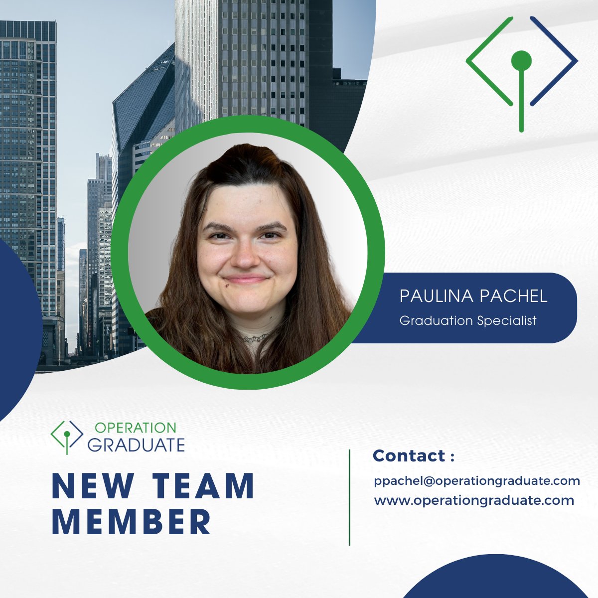 Operation_Grad's tweet photo. We are excited to announce that Paulina Pachel has joined our growing team as a graduation specialist!

"Higher education changed my life. Now, I get to help adults see that their next opportunity is just a decision away, and help them cultivate the bravery to take that step." https://t.co/bu2faG4Uma