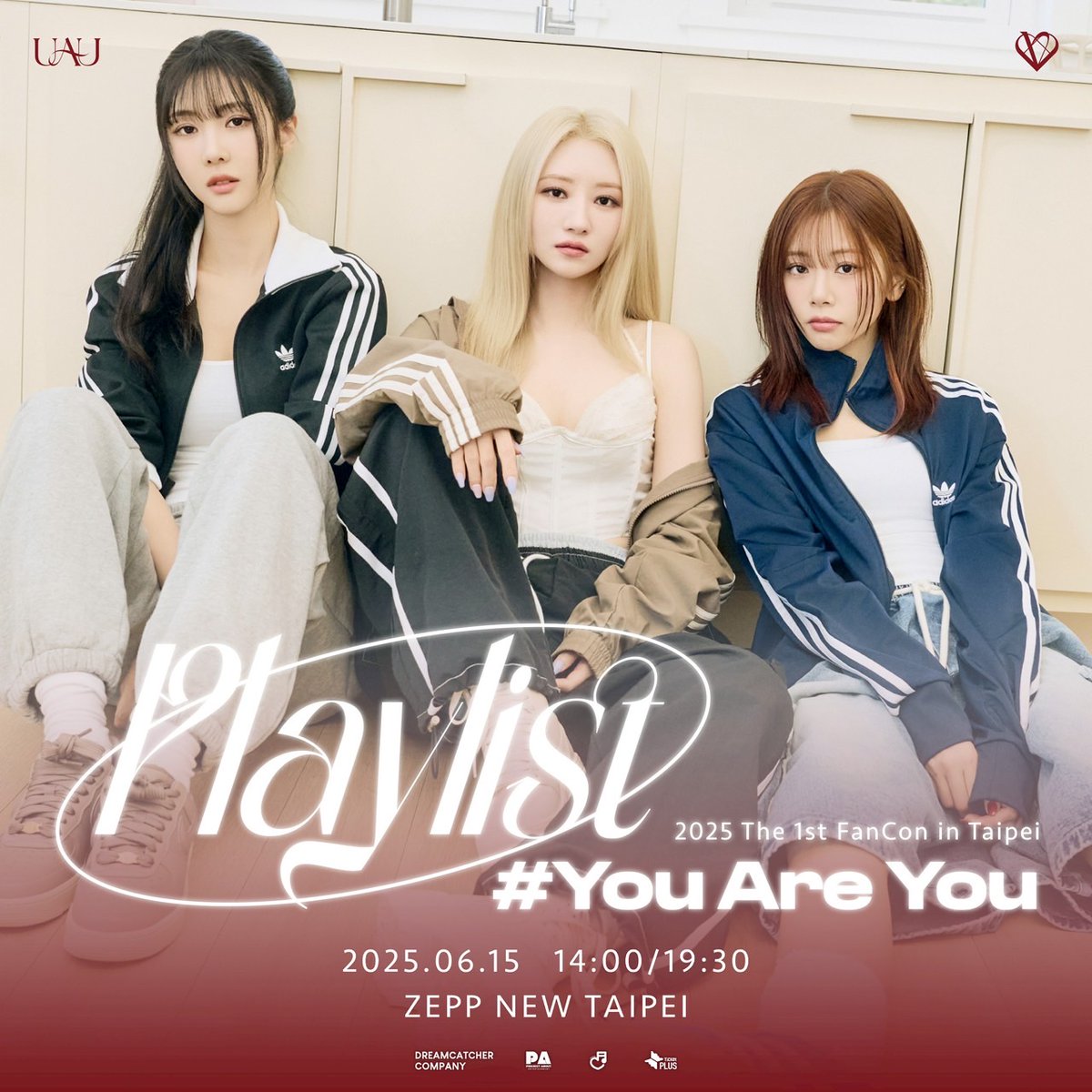 hf_dreamcatcher's tweet photo. [🌑] UAU 2025 The 1st FanCon [Playlist #You Are You] in Taipei 안내

UAU is here to meet InSomnia with the new way💗
Are you ready to meet UAU?

🕯️ Info
✦ Date: 2025년 6월 15일 (일) 
✦ Time: 14:00/19:30
✦ Venue: Zepp New Taipei

#유아유 #UAU 
#Dreamcatcher_UAU
#Playlist #You_Are_You