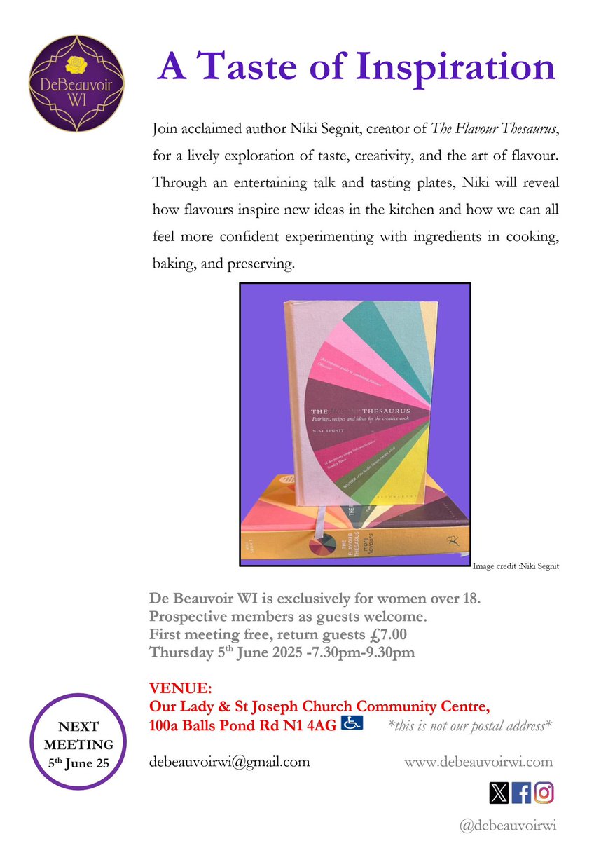 Next meeting 5th June looks tasty!