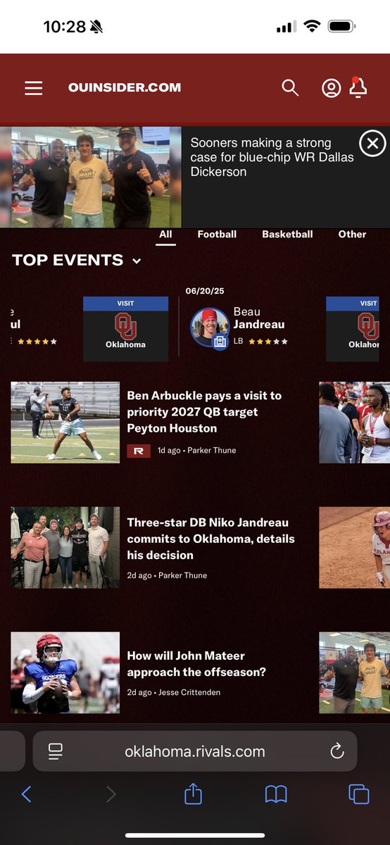 Brandon Drumm (@bdrumm_rivals) on Twitter photo šØ#SoonerNationšØ
OUInsider VIP is LOADED with info on #Soonersā football team/recruiting notes, softball/baseball coverage, #OU hoops notes & more!
ā
OU trending for 4-star defensive target?
ā
Weekly VIP Chat
ā
2027 QB news on OU top QB target
ā
MORE
oklahoma.forums.rivals.com/forums/the-lin⦠šØ#SoonerNationšØ
OUInsider VIP is LOADED with info on #Soonersā football team/recruiting notes, softball/baseball coverage, #OU hoops notes & more!
ā
OU trending for 4-star defensive target?
ā
Weekly VIP Chat
ā
2027 QB news on OU top QB target
ā
MORE
oklahoma.forums.rivals.com/forums/the-linā¦