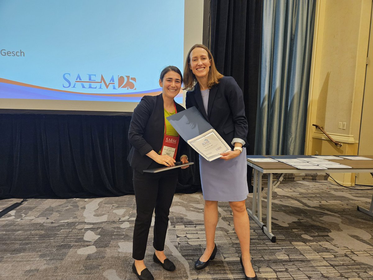 AGEM_SAEM's tweet image. ✨AGEM Business Meeting Highlight✨

Resident Scholarship Winners: 

Lily Berrin, MD 
@HighlandEM 

Taylor Giller, MD
@EmoryEM 

@SAEMonline 
#emergencymedicine #saem #agem #geriatricmedicine #emergencydepartment #saem25