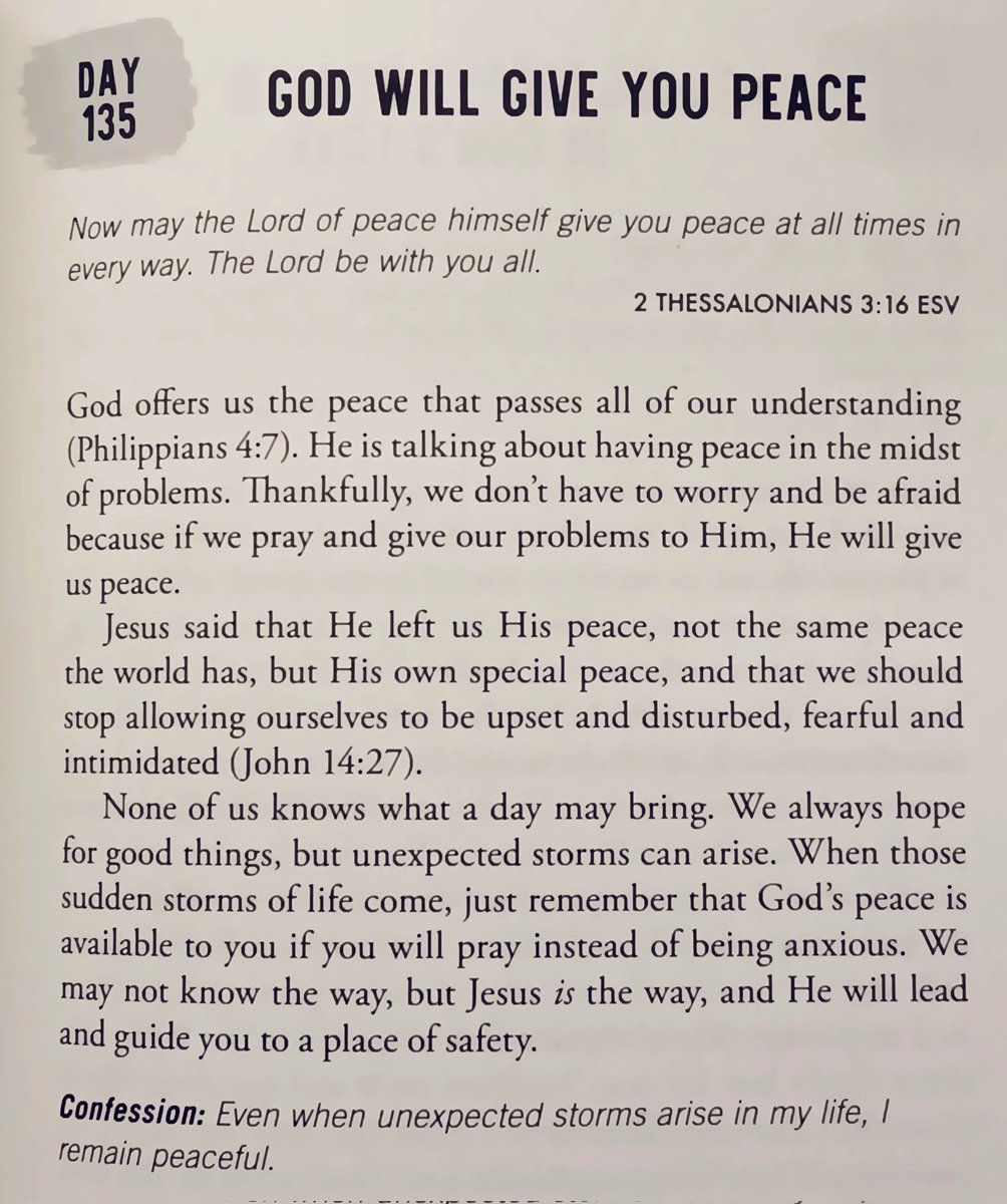 jilliej26's tweet photo. John 14:27 (CSB)
Jesus’s Gift of Peace
27 "Peace I leave with you. My peace I give to you. I do not give to you as the world gives. Don’t let your heart be troubled or fearful."
#morningswithgod #joycemeyer #devotional https://t.co/lgldFAQkVF