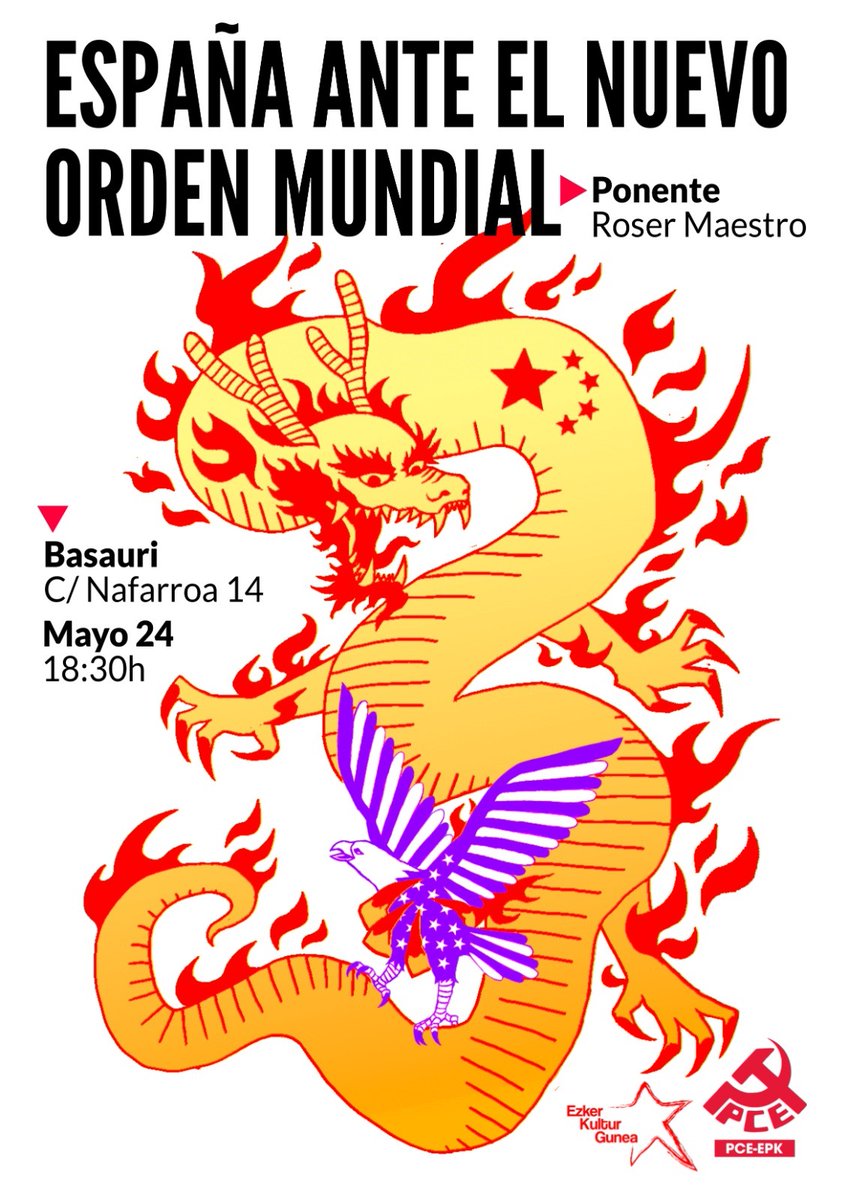 Ezker Kultur Gunea (@ezkerkultur) on Twitter photo 🇨🇳🇪🇸 La abogada <a href="/Roser_Maestro/">Roser Maestro</a>, ex-Presidenta de Cooperación Internacional del Congreso de los Diputados, compartirá las muchas aristas de la situación internacional, caracterizada por el auge de la potencia socialista y pacífica China.
🗓️ Mayo 24, 18:30
📍 Nafarroa 14, Basauri 🇨🇳🇪🇸 La abogada <a href="/Roser_Maestro/">Roser Maestro</a>, ex-Presidenta de Cooperación Internacional del Congreso de los Diputados, compartirá las muchas aristas de la situación internacional, caracterizada por el auge de la potencia socialista y pacífica China.
🗓️ Mayo 24, 18:30
📍 Nafarroa 14, Basauri