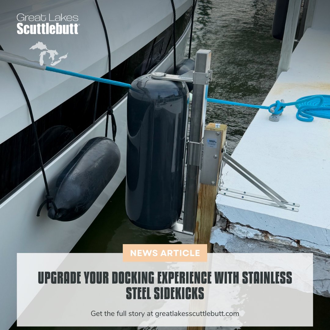 GLScuttlebutt's tweet image. 🚤 Dock with confidence!
Sidekick Concepts brings you premium stainless-steel protection with rotating Polyform fenders that absorb impact and guide your boat smoothly into place. Trusted nationwide, easy to install, and built to last—because your boat deserves the best.