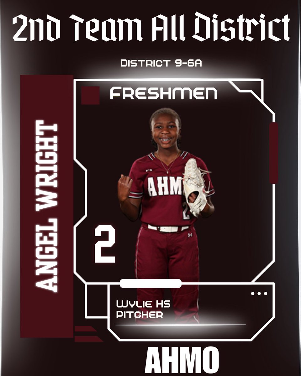 AHMO softball 2nd Team All-District!
District 9-6A🥎🏴‍☠️