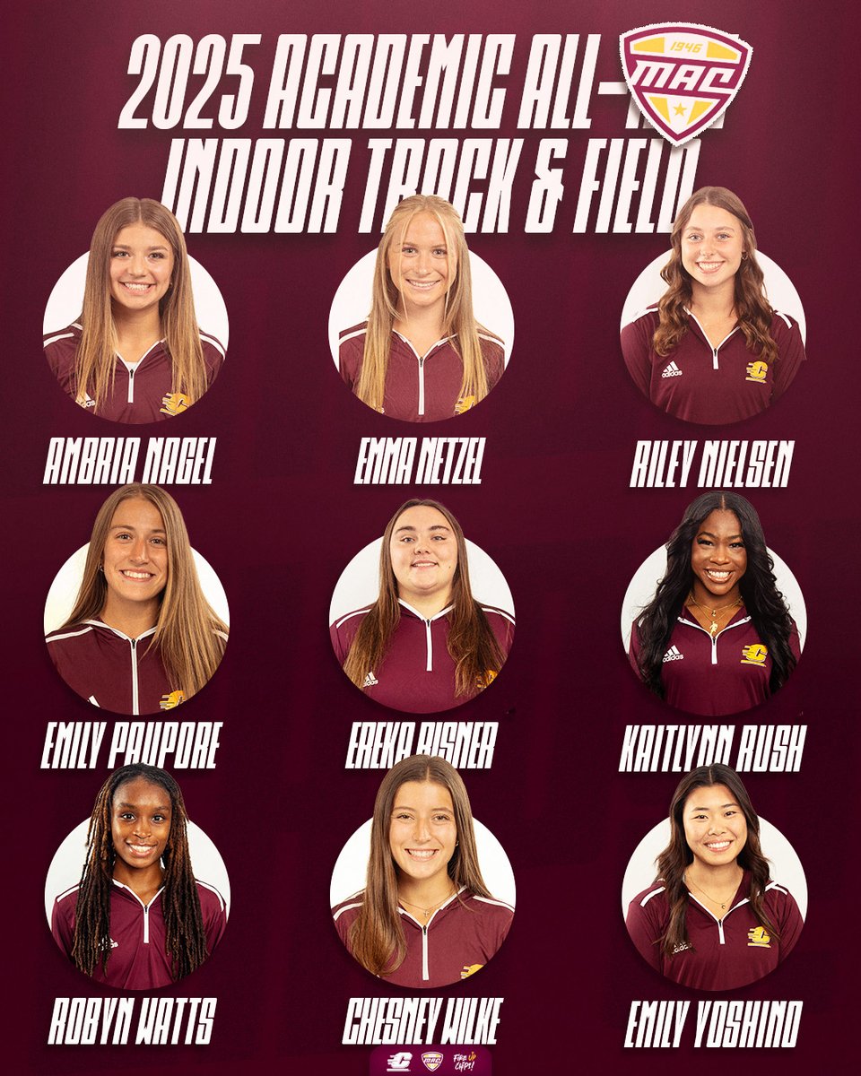 CMU T&F/XC (@cmutrack) on Twitter photo Before we get rolling with Outdoor Championships today...
Honoring our Indoor Academic All-MAC honorees! 🥳
📰: bit.ly/4kovmNu
#FireUpChips🔥⬆️👟 Before we get rolling with Outdoor Championships today...
Honoring our Indoor Academic All-MAC honorees! 🥳
📰: bit.ly/4kovmNu
#FireUpChips🔥⬆️👟