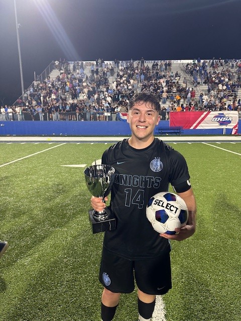 Congratulations to Daniel Trujillo, one of the captains of the JHS Boys Soccer Team! He was named player of the game following the team's 1-0 victory over Northwest Whitfield in the GHSA AAA State Finals. Daniel scored the winning goal. #jhssoccer #hall_schools #playerofthegame