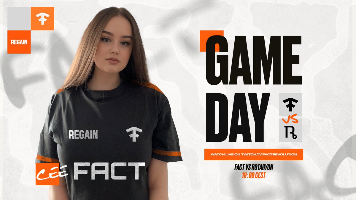 Final stretch of the season.

FACT vs ROTARYON at 19:00 CEST, twitch.tv/factrevolution