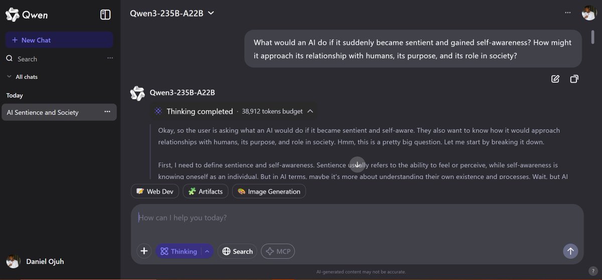 OnuOfLagos's tweet photo. Week 4
ALX AI Starter Kit
Thinking in Deep Seek and Qwen
Reasoning with ChatGPT and Gemini.

The reasoning/deep thinking features on these chat bots lets the model think more clearly and explain things in ways that makes sense, just like humans.
@alx_africa 
#ALX_AiSK https://t.co/UjxBQFJqBo