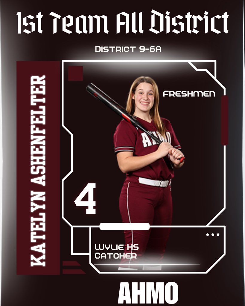 AHMO softball 1st Team All-District!
District 9-6A🥎🏴‍☠️