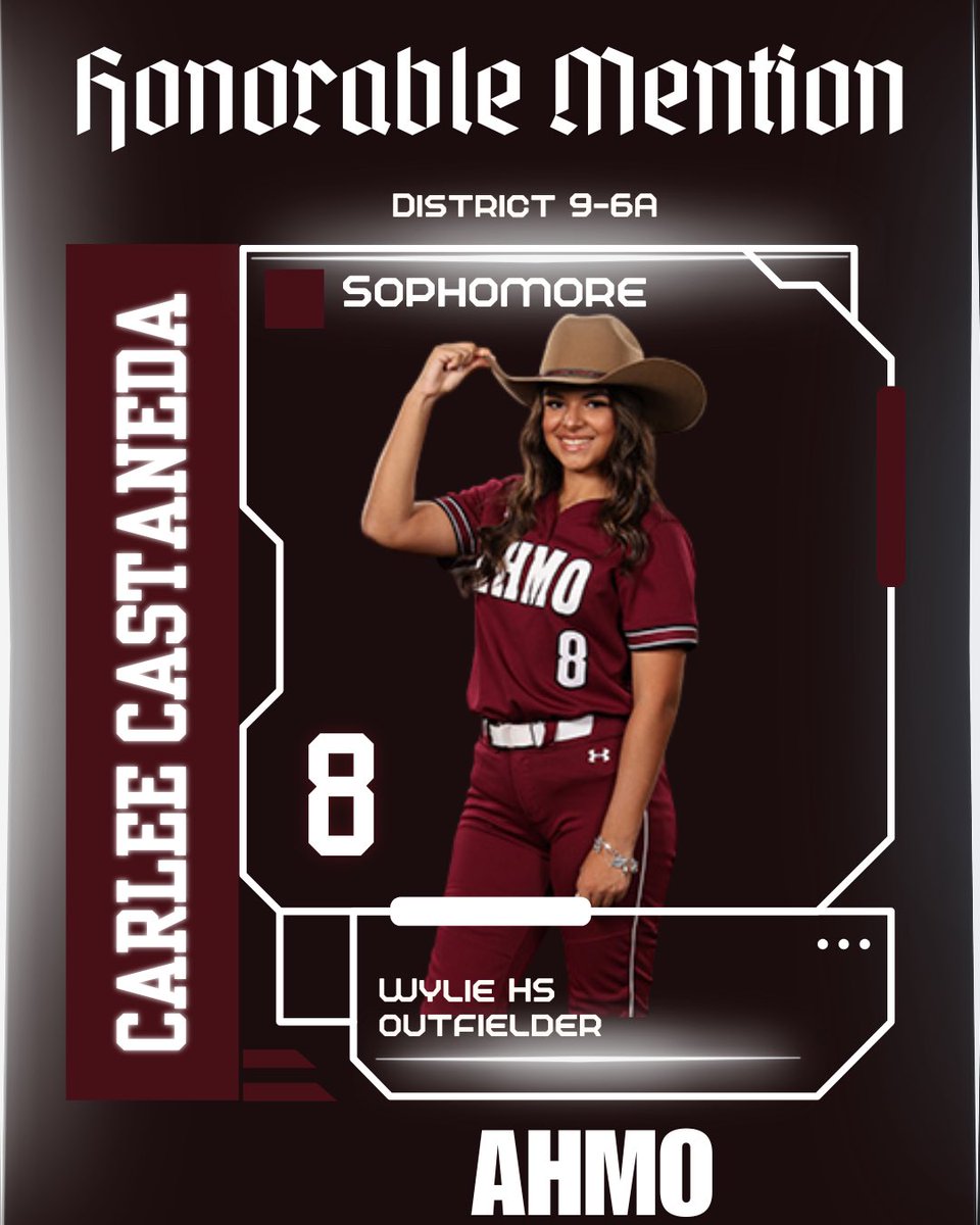 AHMO softball Honorable Mentions! District 9-6A🥎🏴‍☠️