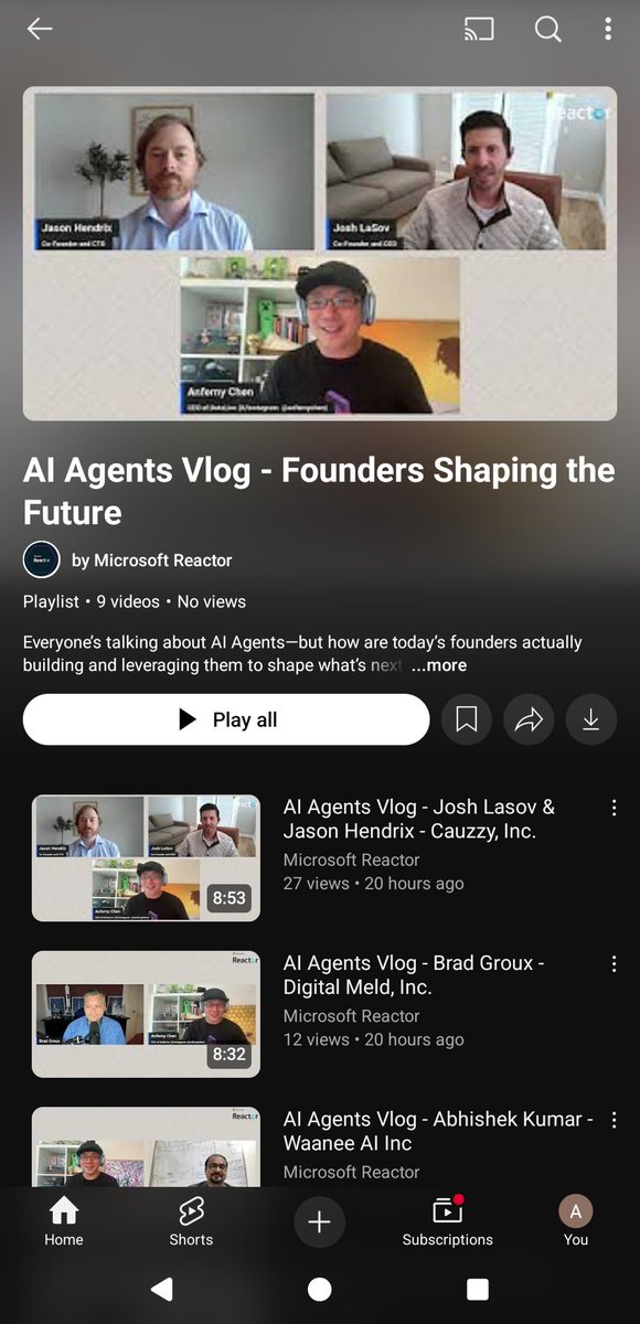 Want to hear what founders from around the world taking about #AIAgents and <a href="/Minecraft/">Minecraft</a> ? Join us at youtube.com/playlist?list=… <a href="/MSFTReactor/">Microsoft Reactor</a> <a href="/Microsoft/">Microsoft</a>