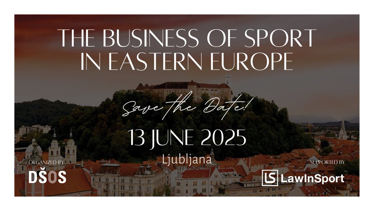 Blaž Tomažin Bolcar (@bolcarius) on Twitter photo See you soon in Ljubljana #sportslaw #sportsbusiness 
Register now ➡️ tinyurl.com/yskuftwz See you soon in Ljubljana #sportslaw #sportsbusiness 
Register now ➡️ tinyurl.com/yskuftwz