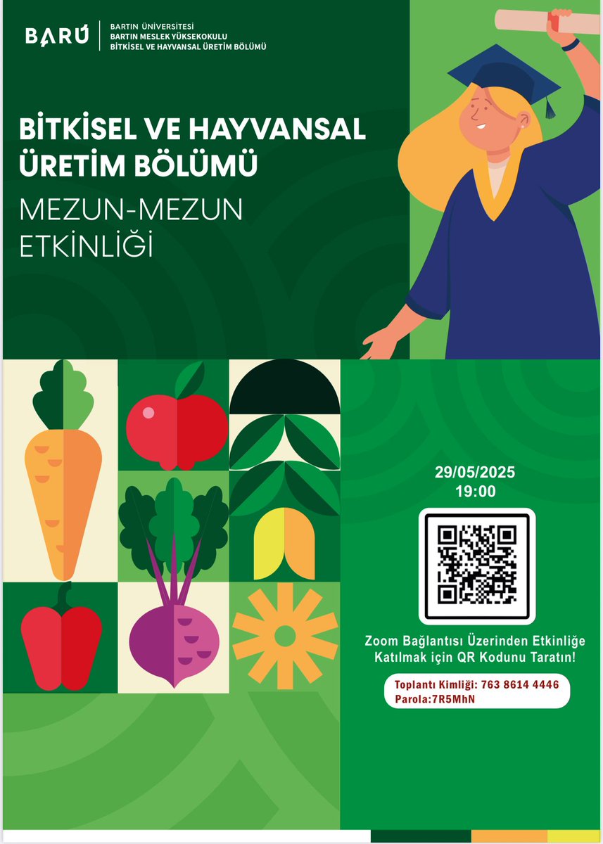 BARÜ Organik Tarim (@organikbmyo) on Twitter photo Mezunlarımızı çok özledik buluşmayı sabırsızlıkla bekliyoruz.
29.05.2025
19.00 da görüşmek dileğiyle 💐💐
<a href="/uzun_orhan/">ORHAN UZUN</a> <a href="/baruedutr/">Bartın Üniversitesi</a> <a href="/GencLermi/">Ayşe Genç Lermi</a> <a href="/bartin_myo/">Bartın Üniversitesi Bartın Meslek Yüksekokulu</a> <a href="/m_zahmakiran/">Prof. Dr. Mehmet Zahmakıran</a> <a href="/Sevim_Celik67/">Prof. Dr. Sevim Çelik</a> Mezunlarımızı çok özledik buluşmayı sabırsızlıkla bekliyoruz.
29.05.2025
19.00 da görüşmek dileğiyle 💐💐
<a href="/uzun_orhan/">ORHAN UZUN</a> <a href="/baruedutr/">Bartın Üniversitesi</a> <a href="/GencLermi/">Ayşe Genç Lermi</a> <a href="/bartin_myo/">Bartın Üniversitesi Bartın Meslek Yüksekokulu</a> <a href="/m_zahmakiran/">Prof. Dr. Mehmet Zahmakıran</a> <a href="/Sevim_Celik67/">Prof. Dr. Sevim Çelik</a>