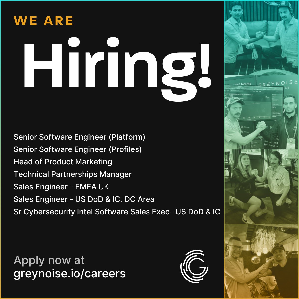 Looking for something new? We would love to have you on the team! 👩‍💻

greynoise.io/careers