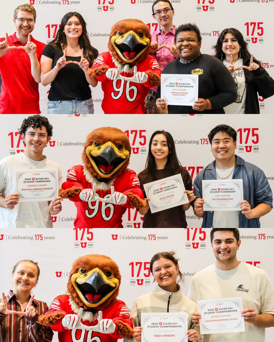 Our 2025 #UGivingDay champs are in! These students and organizations went above and beyond to raise funds for causes they are passionate about, making a lasting impact across campus. Thank you to these student leaders for making this year’s Giving Day a success! 👏