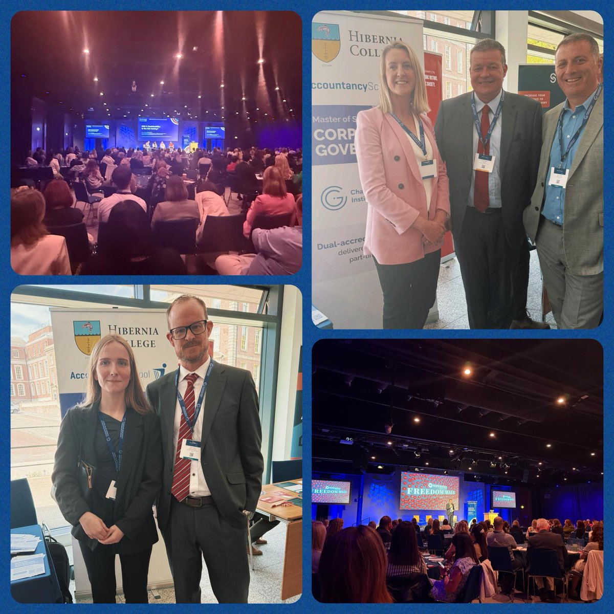 HiberniaCollege's tweet photo. The sun is out in Dublin Castle today, and we are delighted to be at The Chartered Governance Institute UK &amp; Ireland Annual Conference. It was also great to meet some of our current and incoming students. Really looking forward to the upcoming sessions and more discussions. https://t.co/SkgZVb6SIK