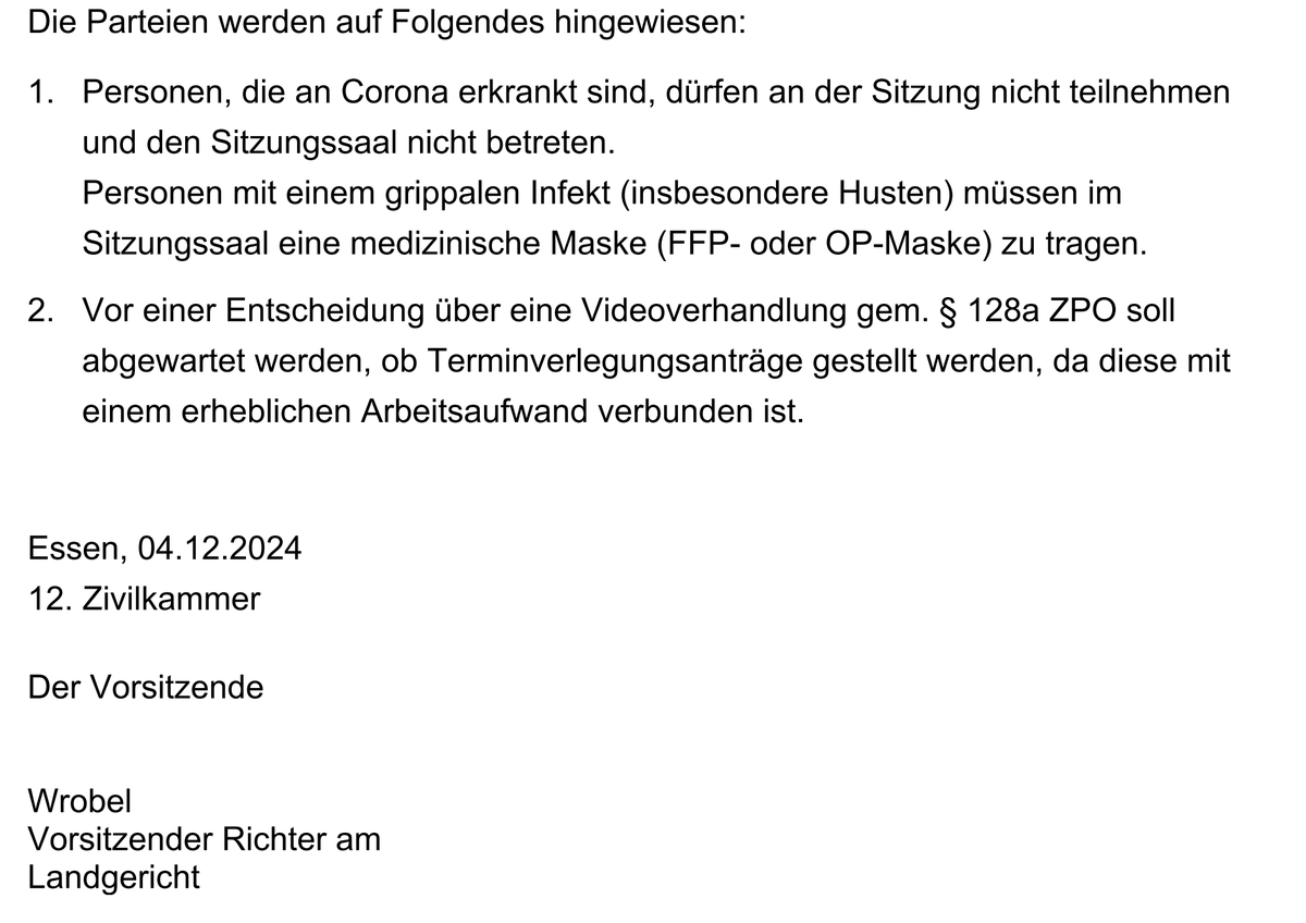 Am 14.05.2025 nahm ich als Prozessbevollmächtigter einen Termin vor dem Landgericht Essen wahr. 

Es ging um die Geltendmachung von Schadenersatzansprüchen eines Impfgeschädigten nach Impfung mit 2 Chargen mit Spikevax gegen Moderna.

Das schreibe ich heute deshalb, weil ich das