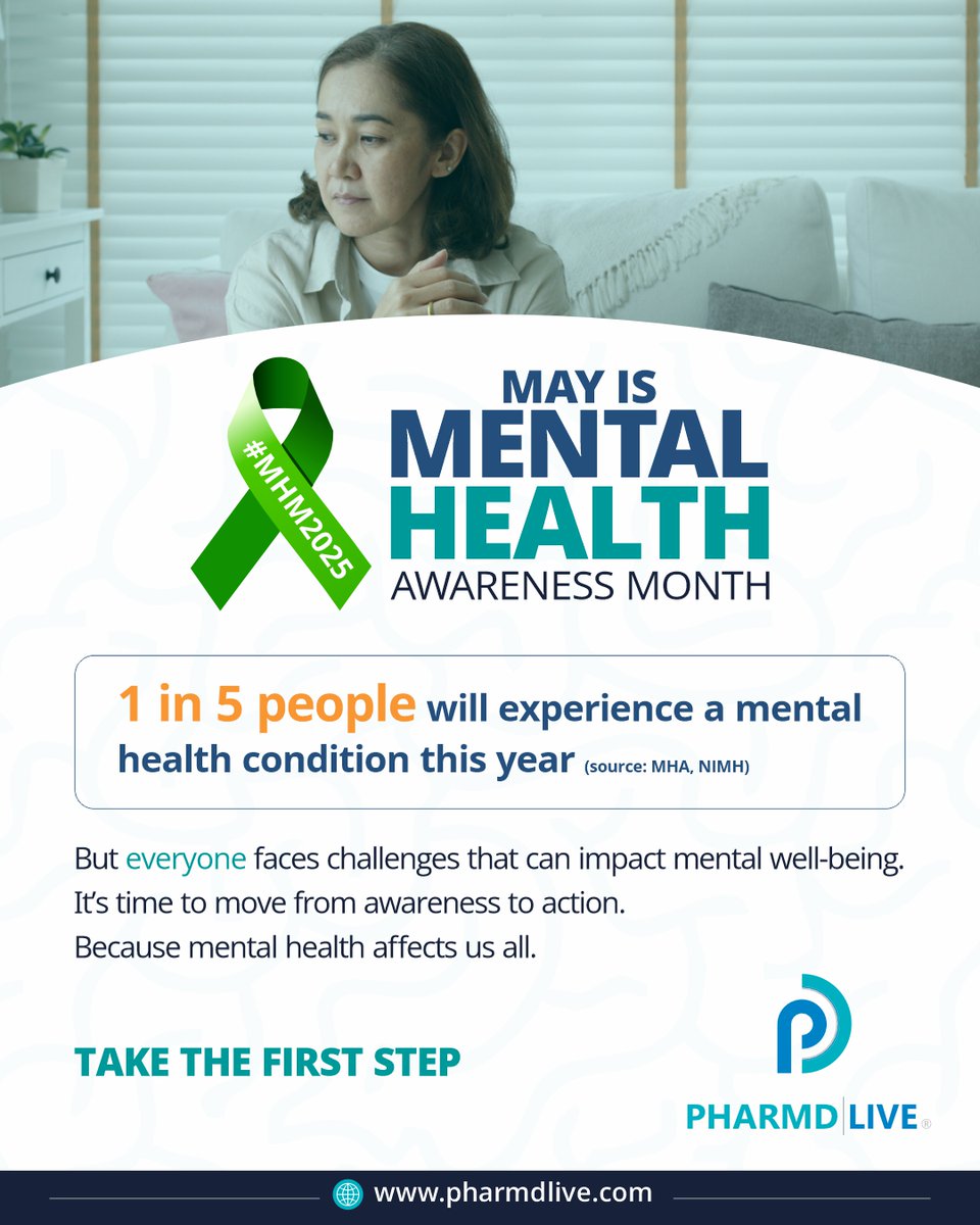 ccnwaubani's tweet photo. Mental health affects us all. 
Whether it’s stress, grief, or burnout, we all face moments that challenge our well-being. 

This #MentalHealthAwareness Month, PharmD Live commits to breaking the silence &amp; building systems that care. 

#MHM2025 #PharmDLiveCares #EndTheStigma https://t.co/LQXcAN1NFL