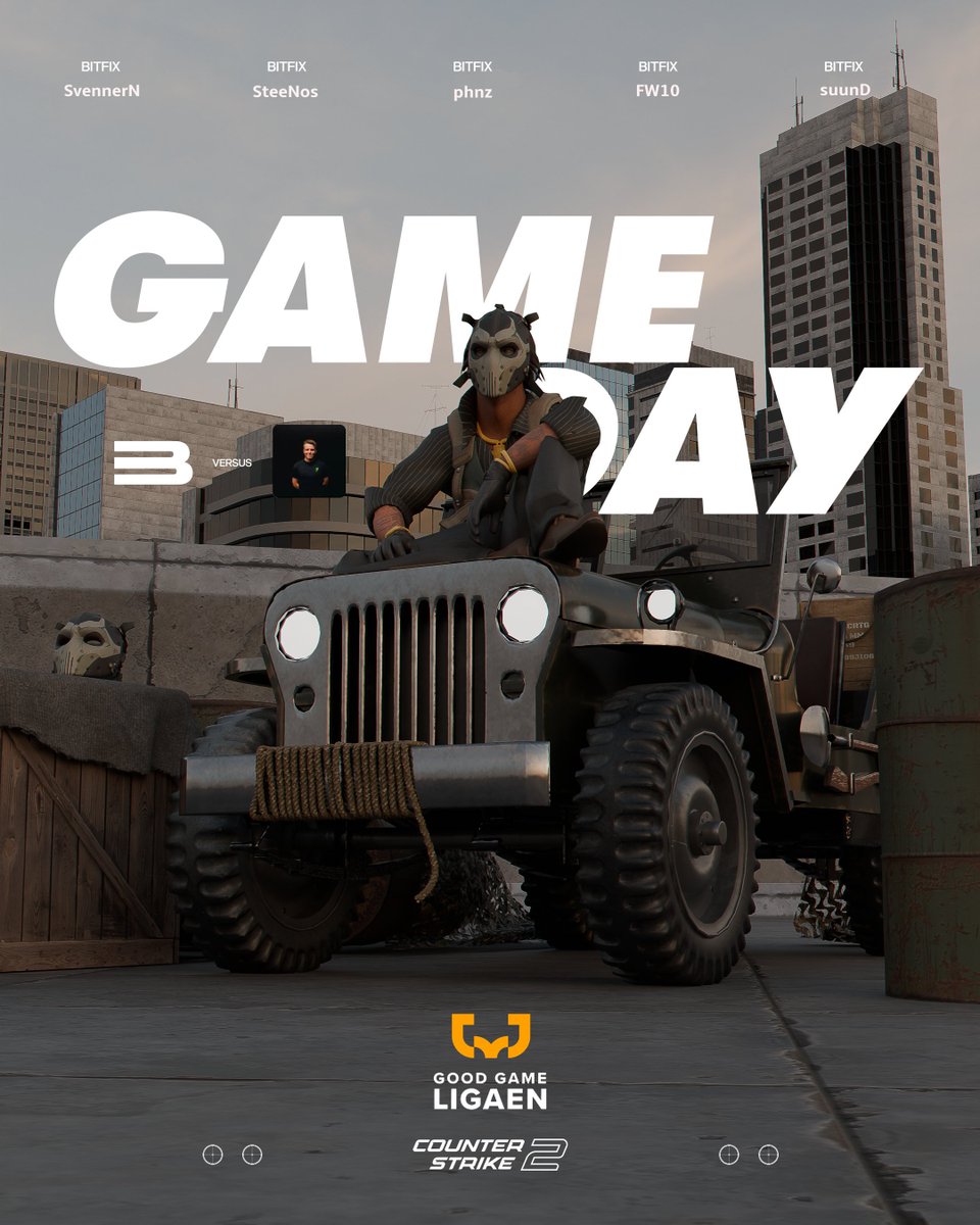 Game Day | #CS2 | <a href="/ggligaen/">Good Game-ligaen</a> 🇳🇴

Last round of the season tonight at 19:30 CEST. We’re up against #TommyMsAkademiV2. W this and we’re still in the promo hunt. Let's go👊

📺 Stream TBA - Stay tuned!

#BitfixGaming #CS2 #GGL