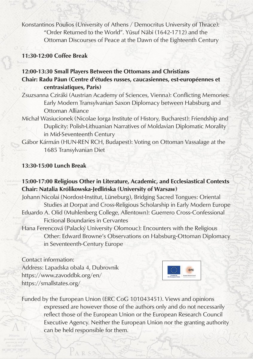 Yarın Smallst Projesi'nin Din ve Diplomasi üzerine düzenlediği konferansta "Navigating Contradiction: The Ottoman-Russian Alliance Supporting the Safavid Prince Against the Afghans in Iran" başlıklı bir sunum yapacağım.

Doğrudan ilgi alanındaki konferanslar sık olmuyor.